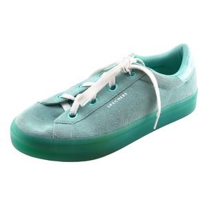 Skechers Street Size 9.5 M Blue Lace‎ Up Fashion Sneakers Leather Women Shoe